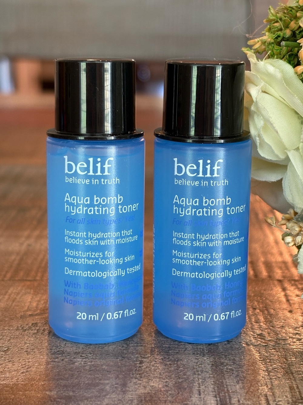 New BELIF Aqua Bomb HYDRATING TONER Minis DUO!